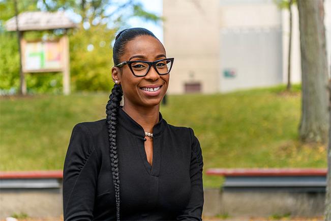 Markeia Robinson on campus